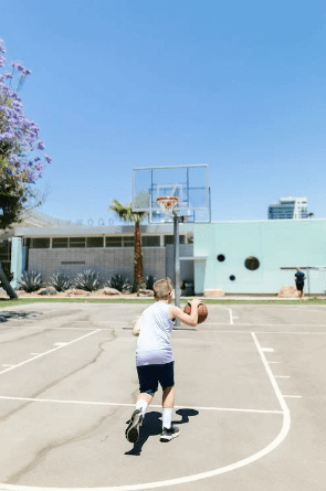 Basketball courts outside